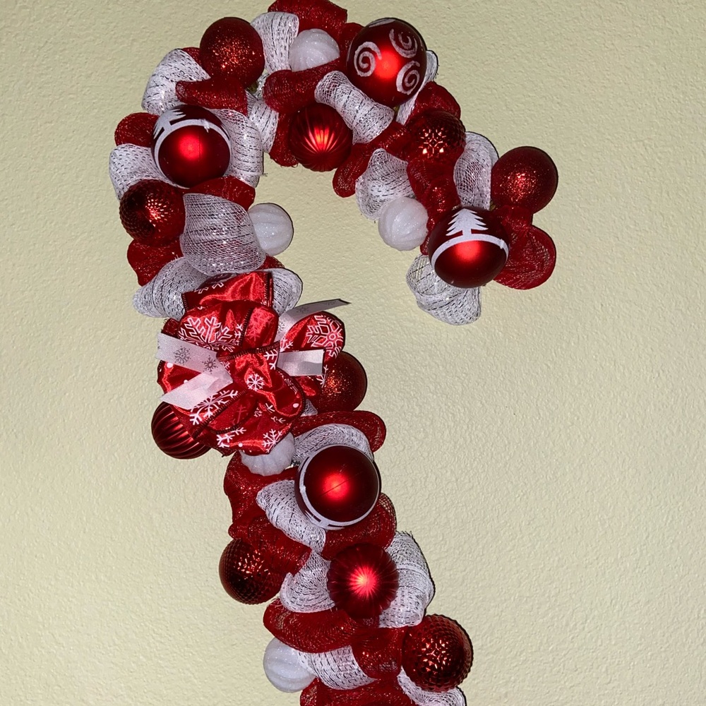 Handmade Candy Cane Wreath